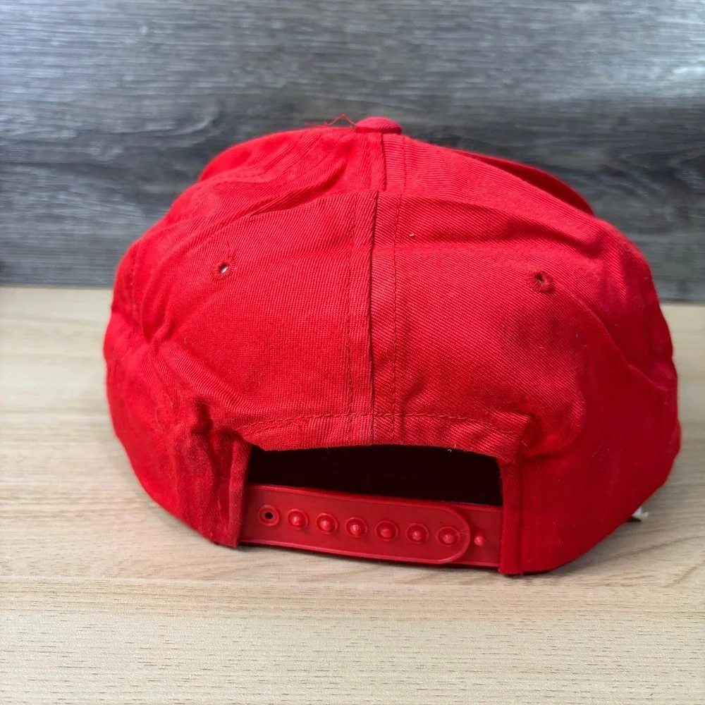 Vintage Lumber One Hat Cap Snap Back‎ Red Rope Trucker